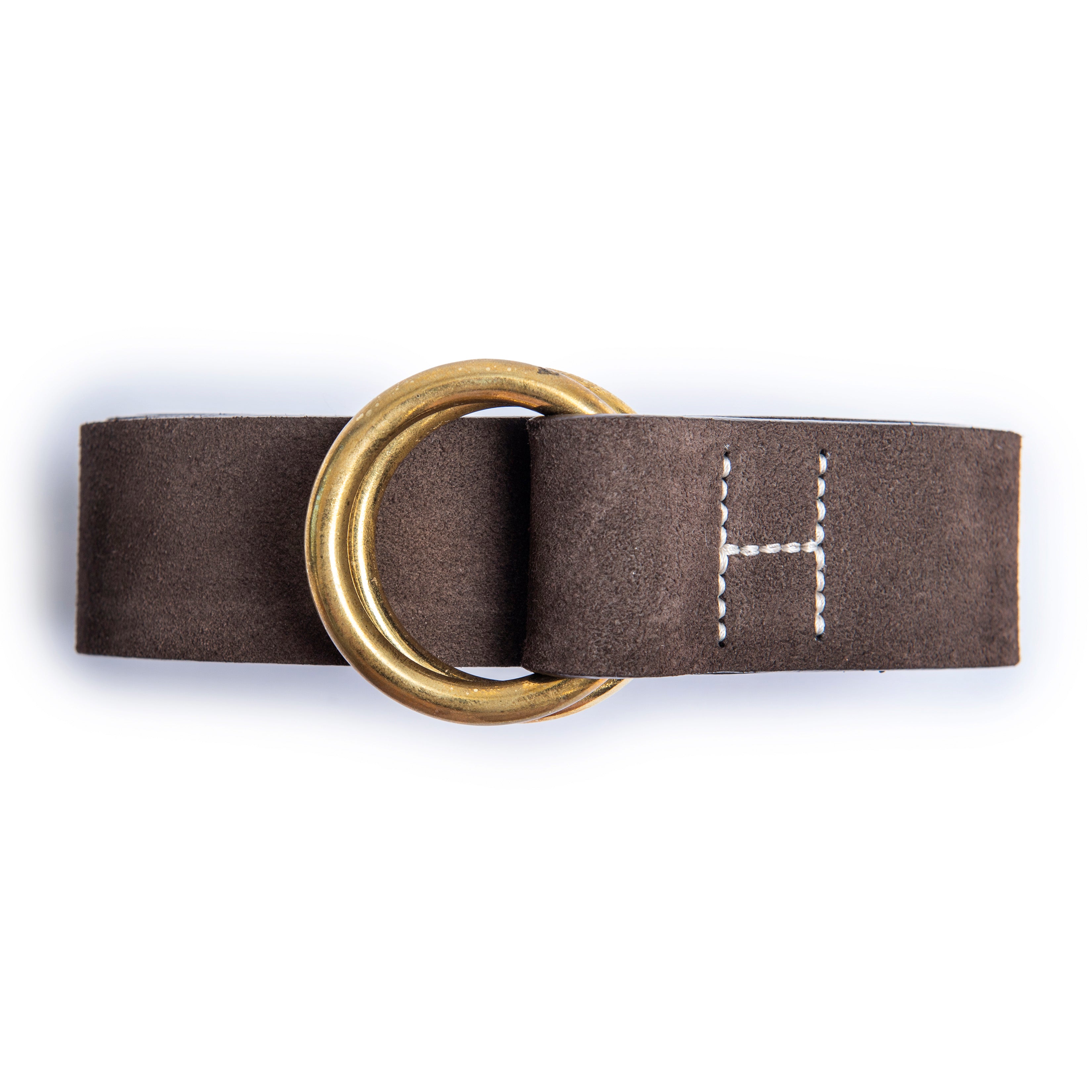 Vintage 80s Statement Belt Rope Leather Mix Gold Hardware Nautical Style Vintage 1990 main image 2