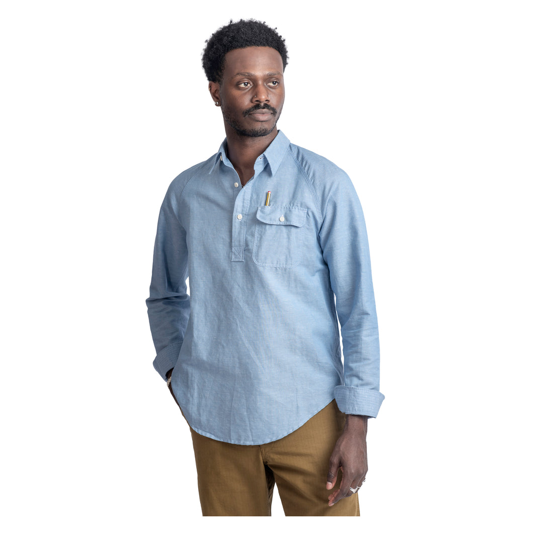 Work Popover Shirt - Cotton Hemp Chambray – Heimat Textil
