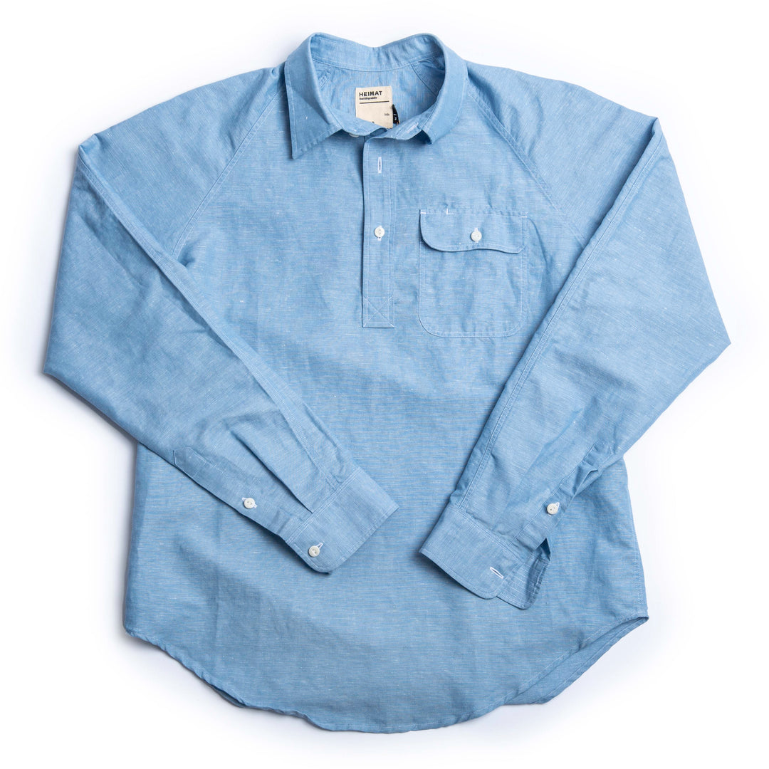 Work Pop Over Shirt - Cotton Hemp Chambray – Heimat Textil